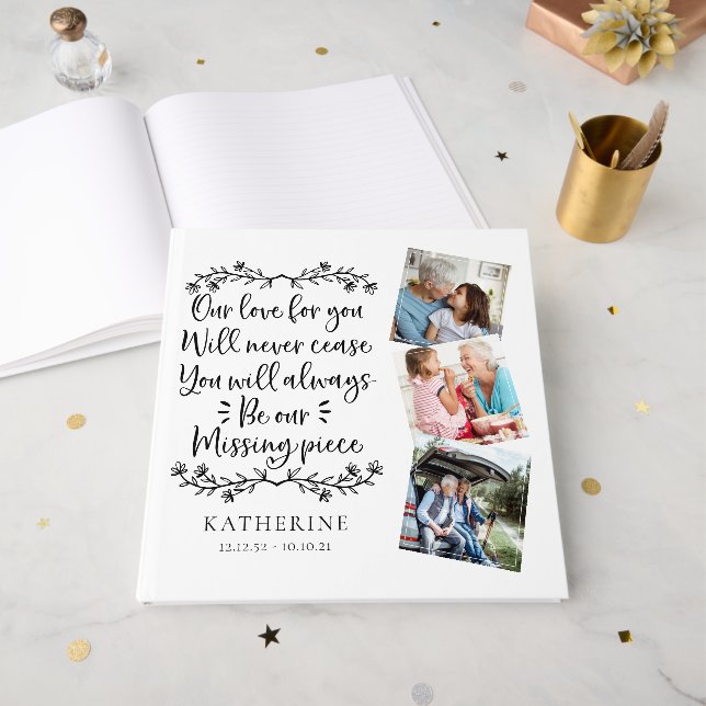 Fotomemoriafilm för Biet saknas Gästböcker (Framsidan öppen)