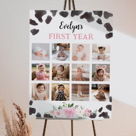 Fotomilstolpe Poster för Blommigt av matsalsdag