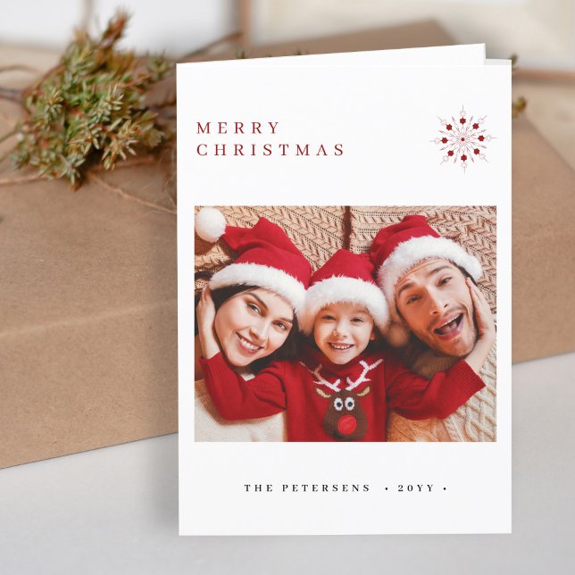 Fotominimalistisk modern typografi God jul Helgkort (Skapare uppladdad)