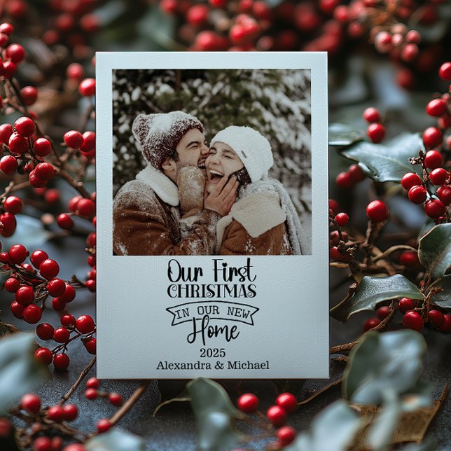 Fotominimalistisk nylogen jul julkort (Skapare uppladdad)