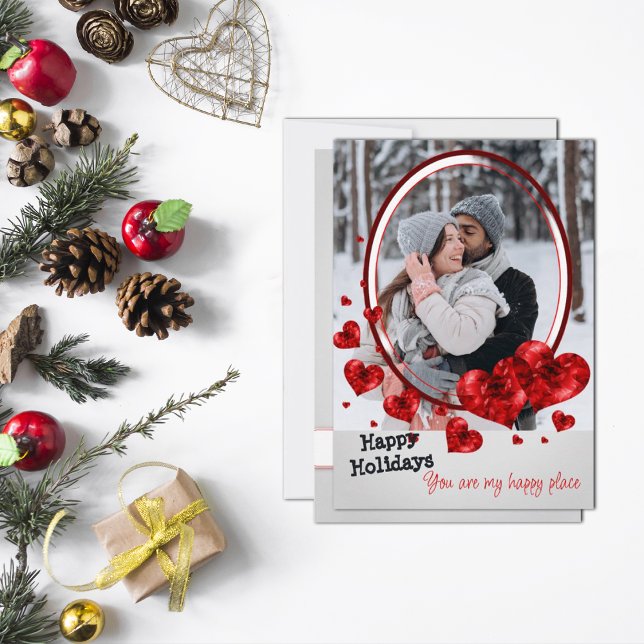 Fotominimalistiskt Kärlek Heart Red-Helgdag Inbjudningar (Skapare uppladdad)