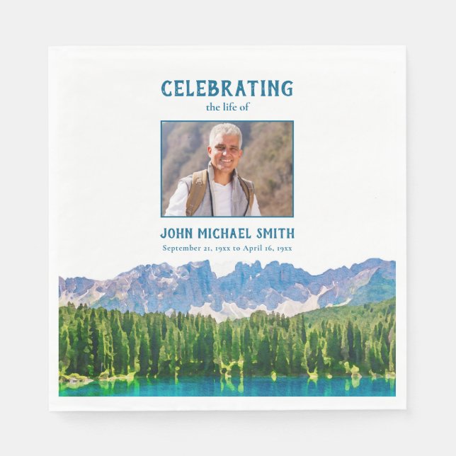 Fotominnesanteckning för originalordning för berg pappersservett (Framsidan)