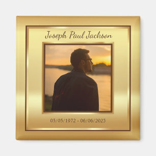 Fotominnesmärke för guld magnet