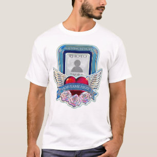 Fotominnesmärke Heart, Angel Vingar, Ro T Shirt