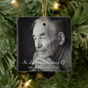 Fotominnesminne i Eleganten Loving Memory Julgransprydnad Keramik