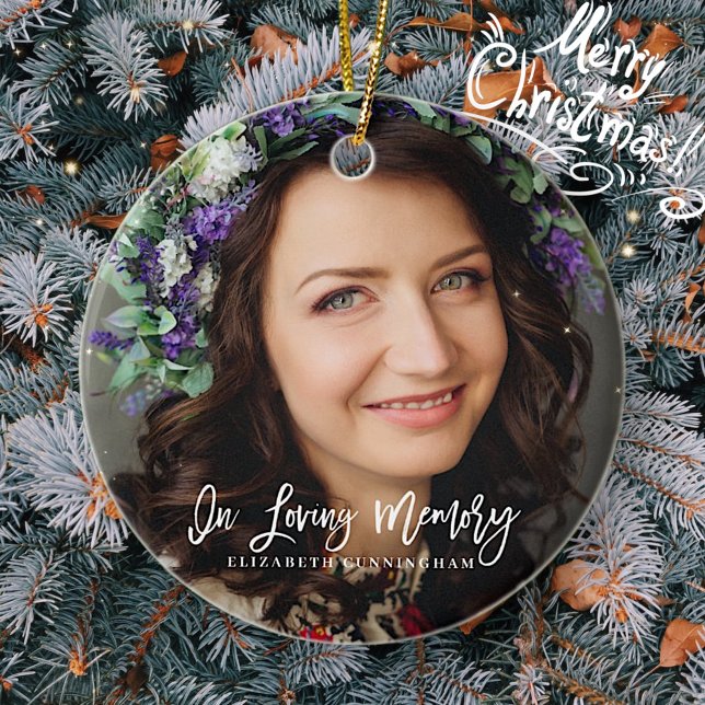 Fotominnesmodul för kursiv Anpassningsbar för över Julgransprydnad Keramik (Skapare uppladdad)