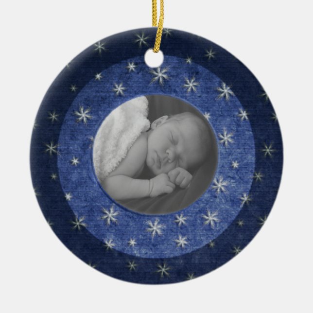 Fotominnessak för Starry natt Julgransprydnad Keramik (Framsidan)