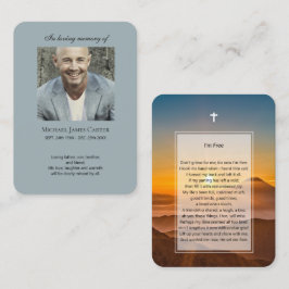 Fotominnesstund Jag är gratis bön med kor-kort Visitkort