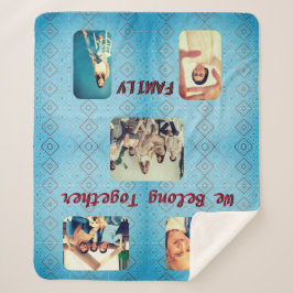 Fotomjuk blå retro Diamond Mönster