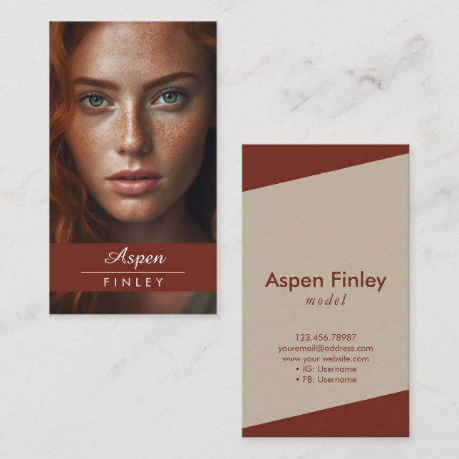 Fotomodellagenter för Affärskort - Actresser-dansa Visitkort (Fram/baksida)