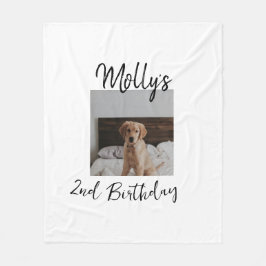 Fotomodern enkel bild av djurets födelsedagsfödels fleecefilt