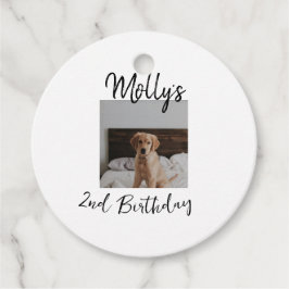 Fotomodern enkel bild av djurets födelsedagsfödels gåvor etiketter