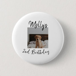 Fotomodern enkel bild av djurets födelsedagsfödels knapp