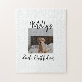 Fotomodern enkel bild av djurets födelsedagsfödels pussel