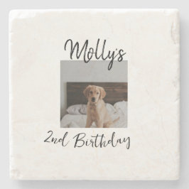 Fotomodern enkel bild av djurets födelsedagsfödels stenunderlägg