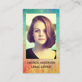 Fotomodern färglös vattenfärgsbakgrund visitkort