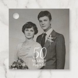 Fotomodern för personligt bröllp-årsdagen gåvor etiketter