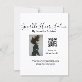 Fotomodern hårsalon, småföretag QR-kod Vykort