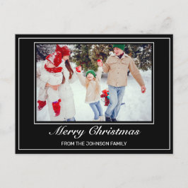 Fotomodern, minimalistisk God jul Hälsning Meddelande Vykort