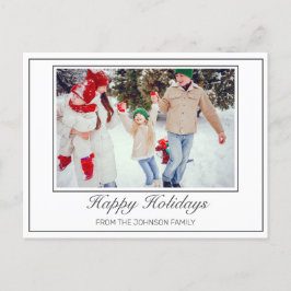 Fotomodern, minimalistisk Julhälsningar Meddelande Vykort