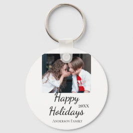 Fotomodern presenttext i familjen glad helg Barn Nyckelring