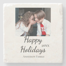 Fotomodern presenttext i familjen glad helg Barn Stenunderlägg