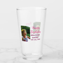 Fotomodernt klassiskt tillägg av namn date grattis glaskopp