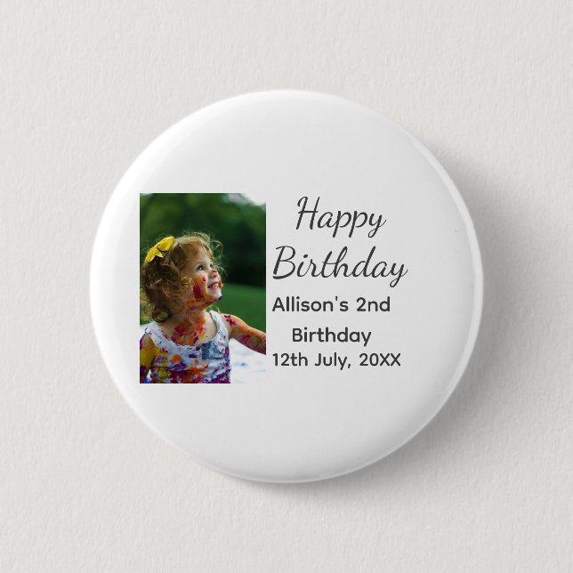 Fotomodernt klassiskt tillägg av namn date grattis knapp (Framsida)