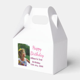 Fotomodernt klassiskt tillägg av namn date grattis presentaskar