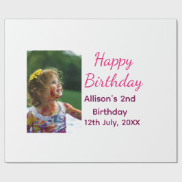 Fotomodernt klassiskt tillägg av namn date grattis presentpapper