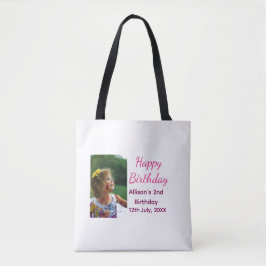 Fotomodernt klassiskt tillägg av namn date grattis tygkasse