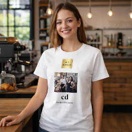 Fotomonogram namn logotyp-verksamhet t shirt