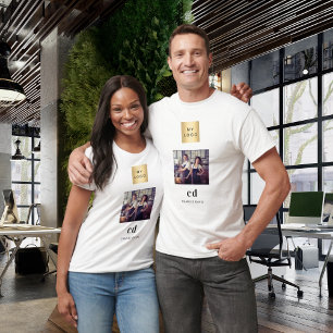 Fotomonogram namn logotyp-verksamhet t shirt