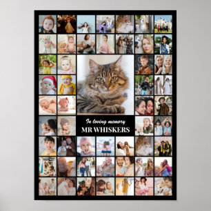 Fotomontage 52 bilder 12x16 18x24 24x32 Svart Poster