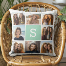 Fotomontage Anpassad Monogram Mintgrön