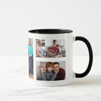 Fotomontage Mugg, Anpassad 5 Bild Kaffepresent Kop Mugg