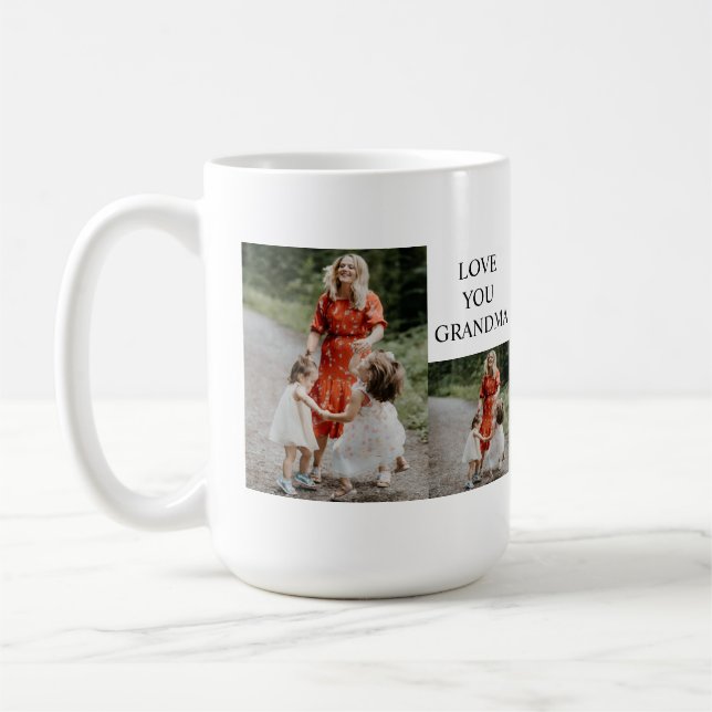 Fotomontage Mugg Med Personlig Text, Anpassad P (Vänster)