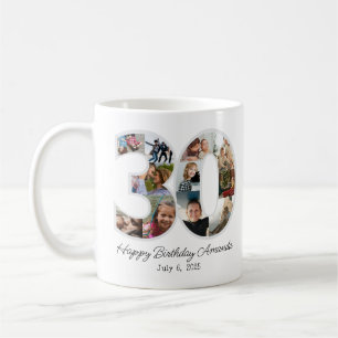 Fotomontage Nummer 30 - 30-årsdag Kaffemugg