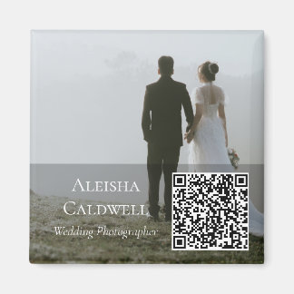 Fotomottagare Fyrkantig QR Magnetiskt Visitkort Magnet