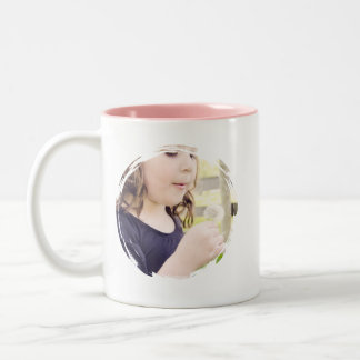 Fotomugg - Rosa Personlig med ASL ILY Två-Tonad Mugg