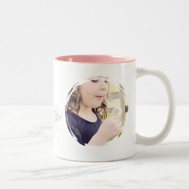 Fotomugg - Rosa Personlig Två-Tonad Mugg (Höger)