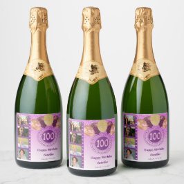 Foton, 100:e födelsedagen Rosa Glitter Champagne