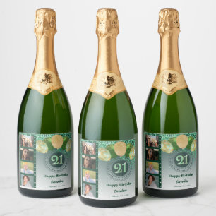 Foton, 21:a födelsedagen Grönt Glitter Champagne