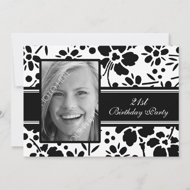 Foton 21-årsfestinbjudningar inbjudningar (Framsida)