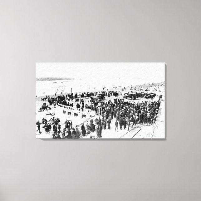 Foton 2 för strandpromenad i sidled och fotsteg 2 canvastryck (Framsida)