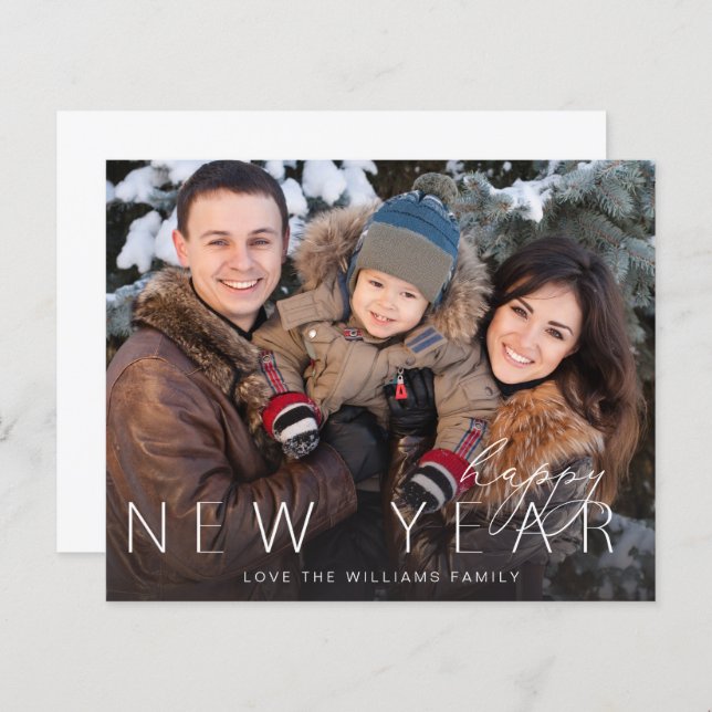 Foton 3 för den minimalistiska Chicen Gott nytt år (Fram/baksida)