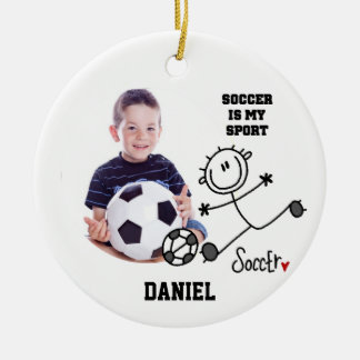 Foton är mitt idrottsfoto julgransprydnad keramik