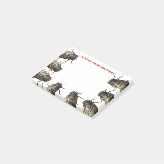 Foton av Cicadas Kryp, Insektra Personligen Post-it Block (Vinklad)