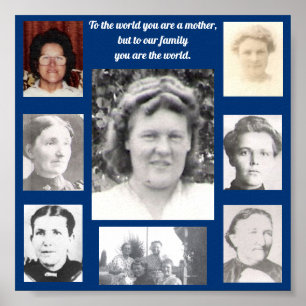 Foton av Mor Quote Collage Blue Ram Poster