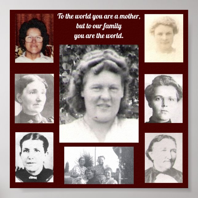 Foton av Mor Quote Collage Red Ram Poster (Framsidan)